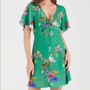 Cooper St Green Floral Dress Size 8